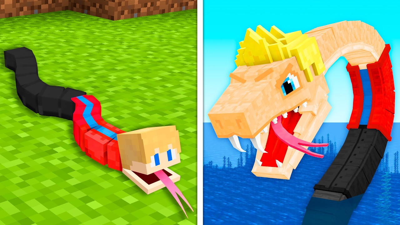 ЖИЗНЬ ЗМЕИ в Minecraft!