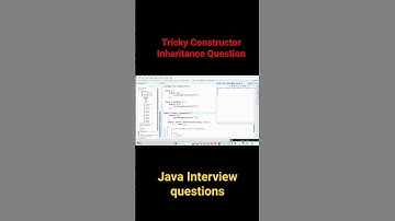 Tricky constructor Inheritance question || Java Interview Question #javainterviewquestions