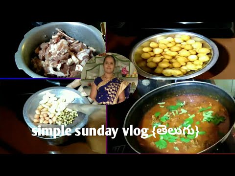 Simple Sunday vlog  //mutton curry easy and  teasty