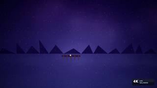 4K 16-Bit Super-FX Infinite Twilight Lake Vector Style - Live Wallpaper screenshot 1