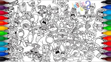 Inside Out 2 Coloring Pages Mix | How to COLOR all Characters Emotion | Satisfying Colouring | NCS