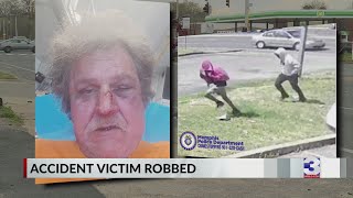 Man beaten, robbed by two men after car accident