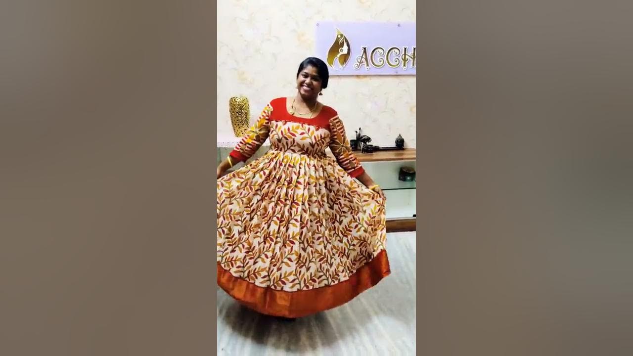 saree converted as chuddi at Acchoos boutique 😍 - YouTube