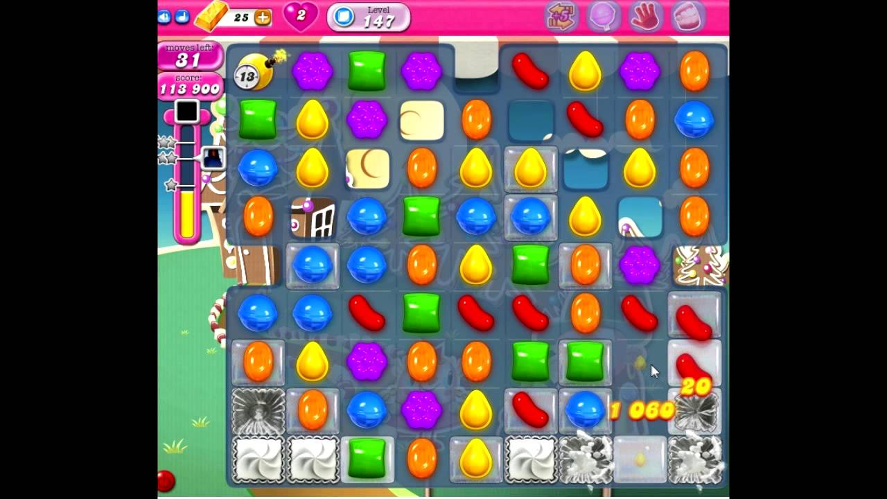 How To Beat Candy Crush Level 147 w/ Commentary
