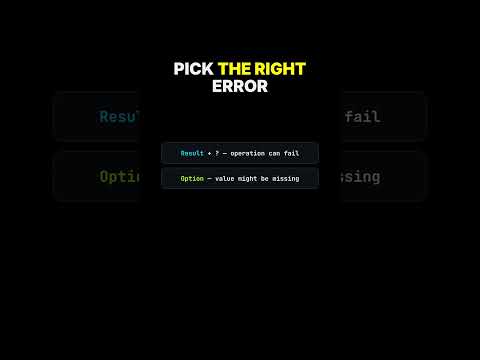 Rust: Result vs Option vs expect — Pick Wrong, Pay at 3 AM