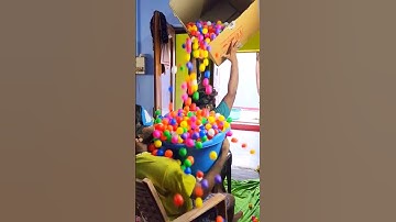 Pour 10,000 Ping Pong Balls Challenge | Pour Challenge Game #game #challenge #shorts