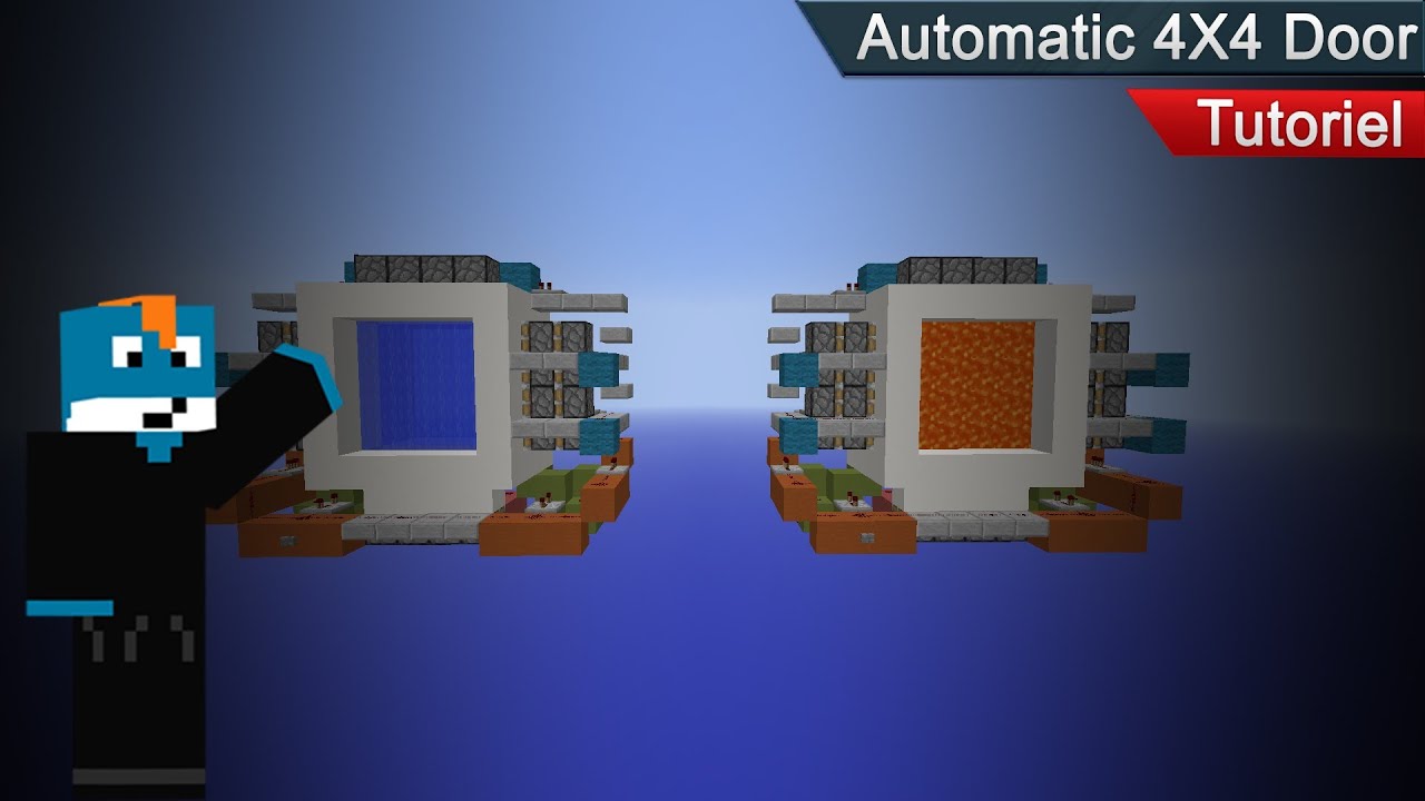 Minecraft Tutoriel : Porte 4x4 automatique FR HD 1080p ! (Work in 1.7.4