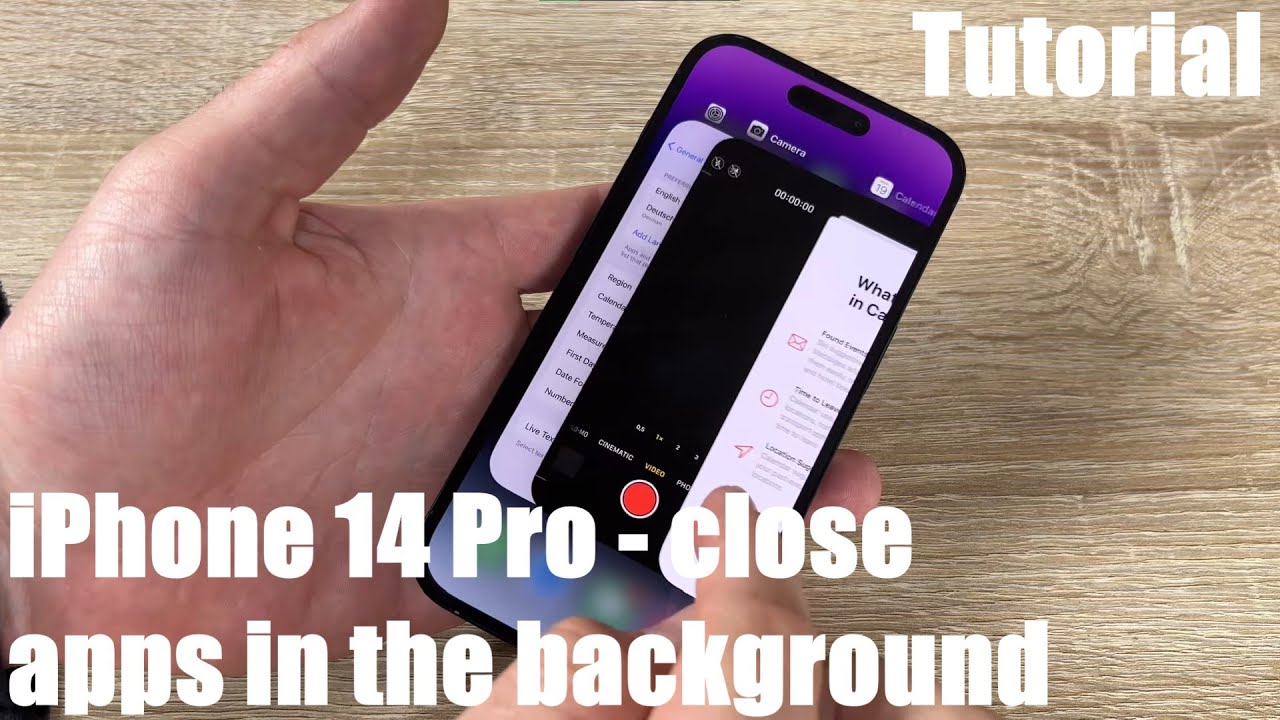 How to close apps running in background (shut down) - speed up (organize)  your Apple iPhone 14 Pro - YouTube