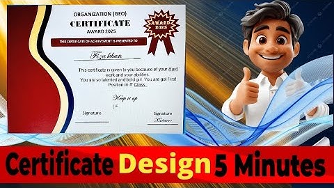 How to Make a Certificate Design MS Word || Certificate Design Microsoft Word in 5 minutes.|| 