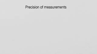Precision of a measurement