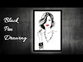 Black Pen Drawing Easy Step By Step For Beginners