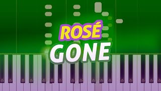 Rosé - Gone - Piano Instrumental Tutorial By Piano Fun Play