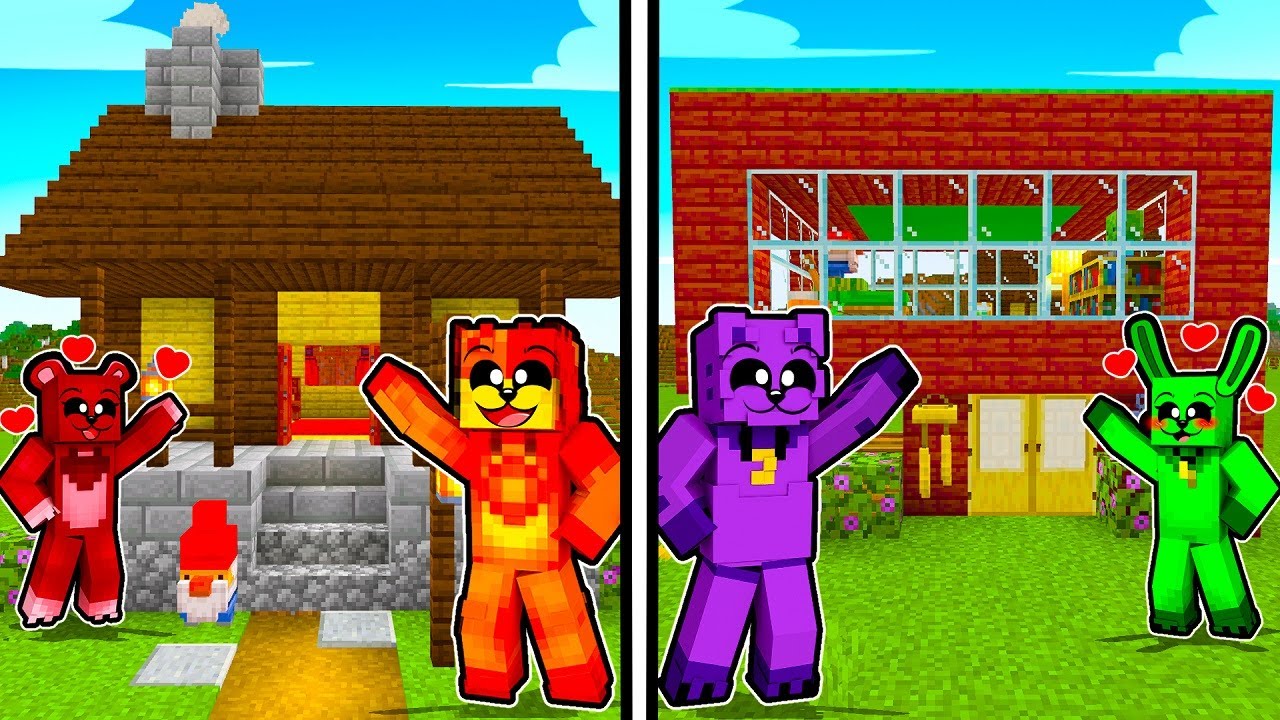 DogDay e CatNap CONSTRUÍRAM CASAS para suas NAMORADAS no Minecraft