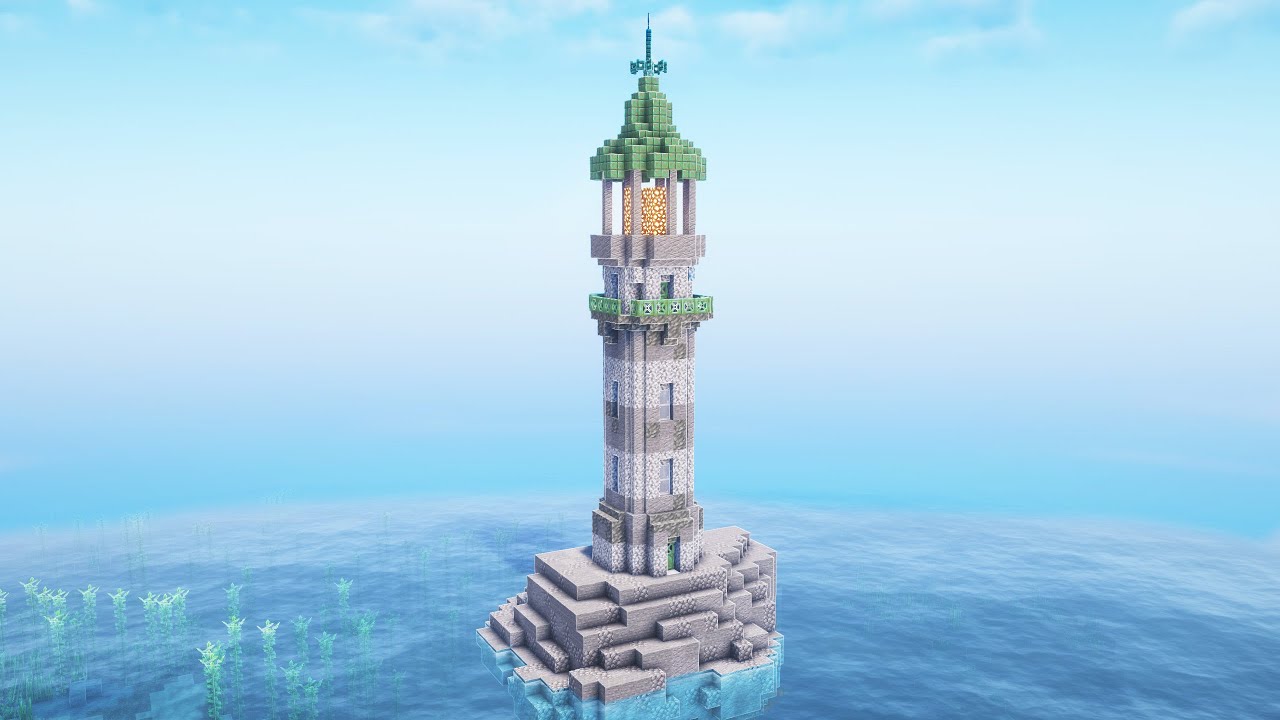 Minecraft Lighthouse Tutorial - How to Build a Lighthouse in Minecraft ...
