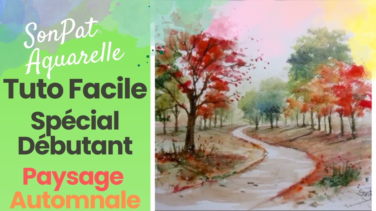 Aquarelle Facile pour Débutant : Forêt Automnale en Toute Simplicité
