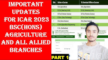 Important Updates 🥳 I B.Sc. (Hons) Agriculture I Free Notes I Syllabus of  1st Sem I Download free🥳