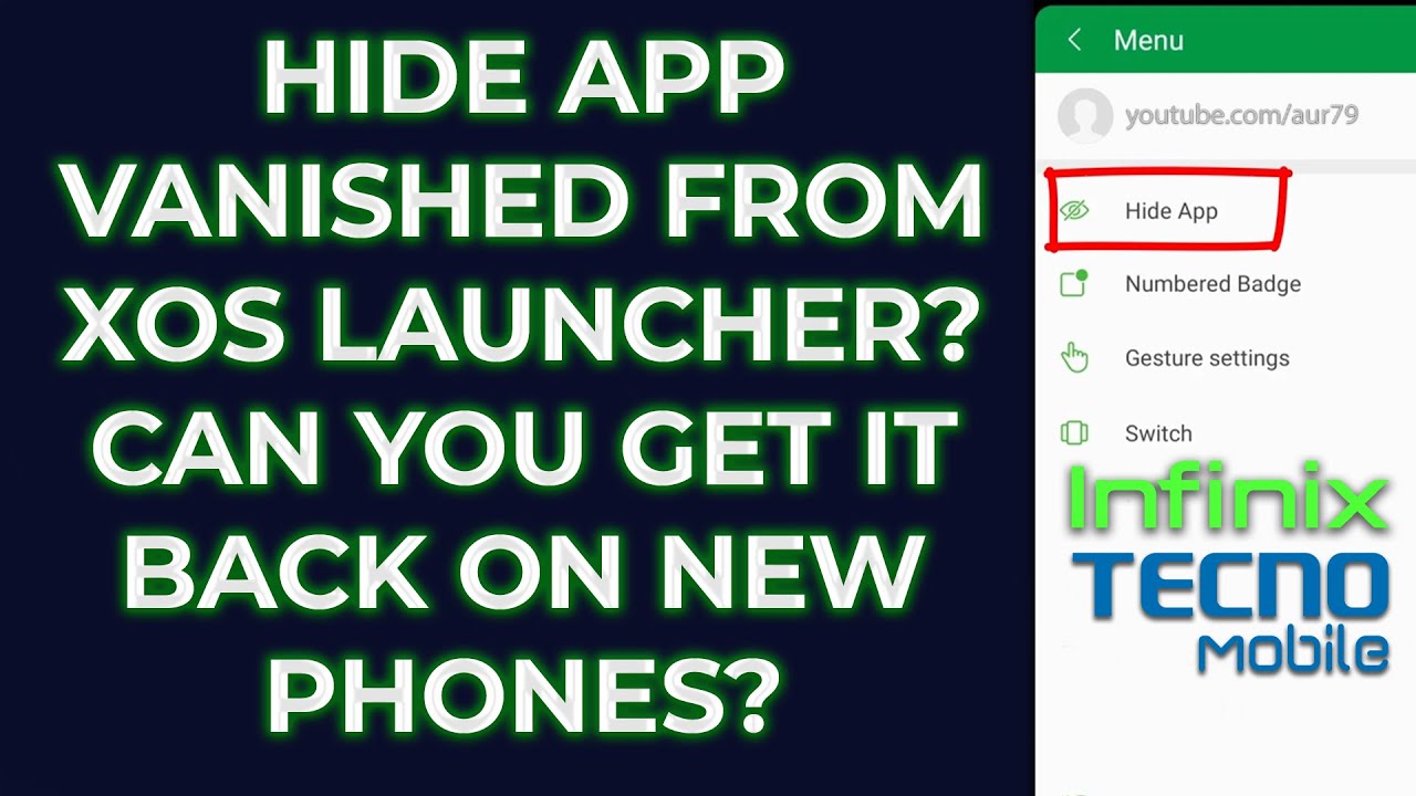 how-to-get-hide-app-back-on-infinix-tecno-xos-launcher-latest