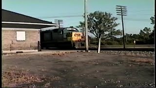 CLASSIC CSX SD40/C40-8w ON DIRTY COAL TRAIN at Deshler, OH 1996