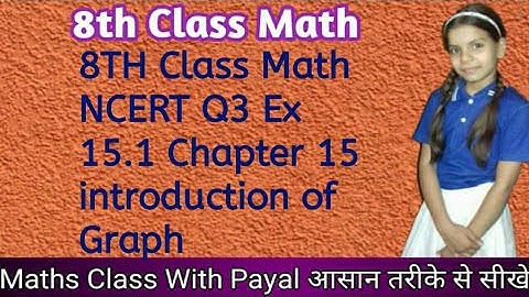 Q3 Ex 15.1 Chapter 15 introduction of Graph 8TH Class Math NCERT