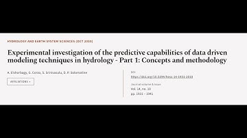 Experimental investigation of the predictive capabilities of data driven modeling tec... | RTCL.TV