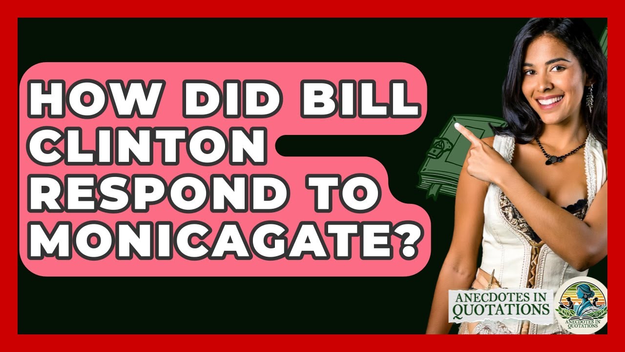 How Did Bill Clinton Respond To Monicagate? - Anecdotes in Quotation