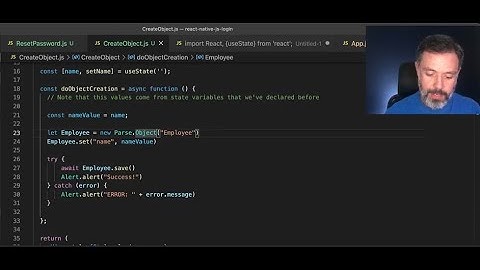 React Native Parse - Creating a simple Data Object
