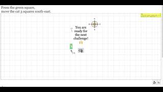 Eight point compass Interactive For Primary 4 Maths Coordinates Literacy HTML5 Applet screenshot 3