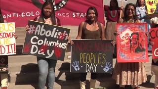 Northern Arizona University Students Gather to Protest Columbus Day