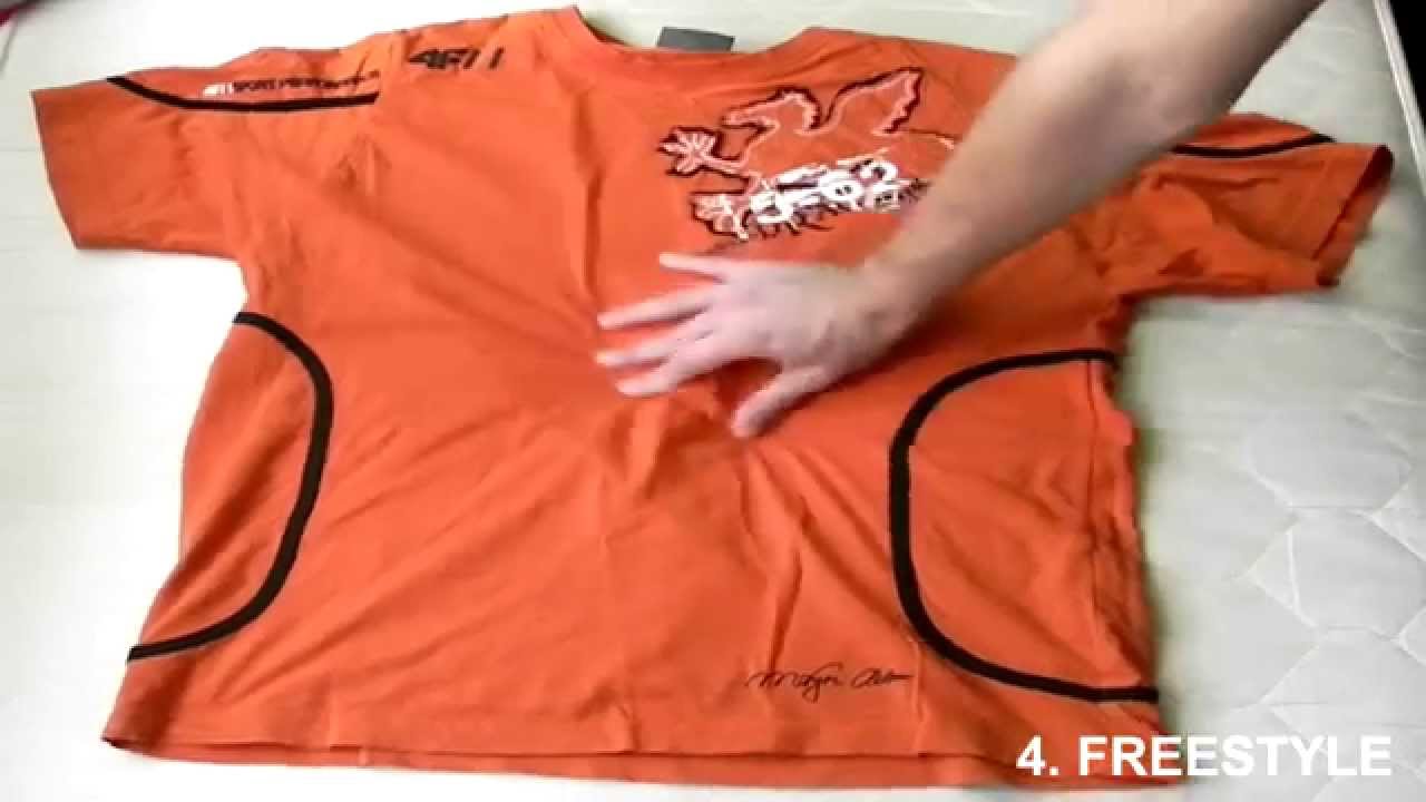 Metody na składanie koszulki - How to fold T-Shirt - YouTube