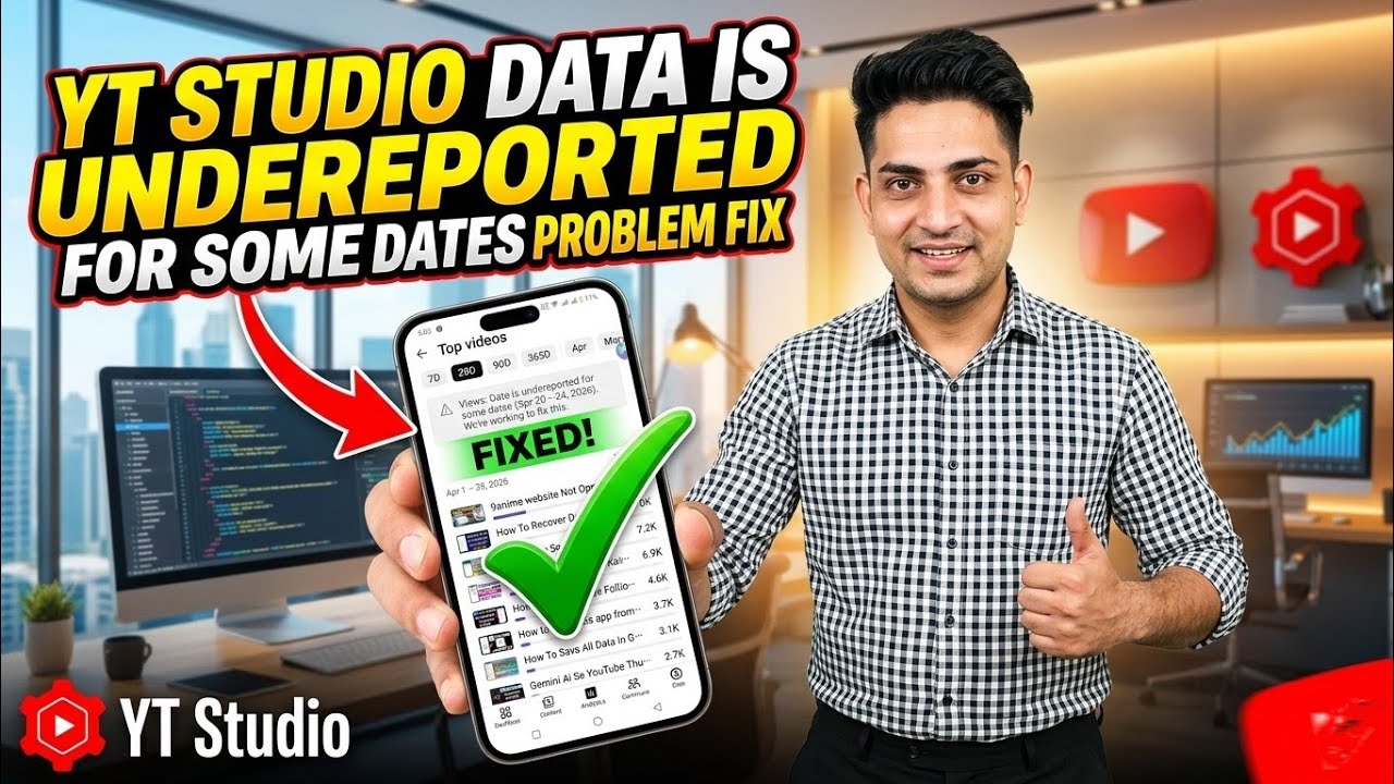 Yt studio Views: Data is underreported for some dates (Apr 20 – 24 ...