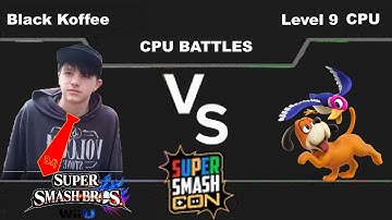Black Koffee(Donkey Kong) vs Level 9 CPU(Duck Hunt) - Super Smash Bros Wii U