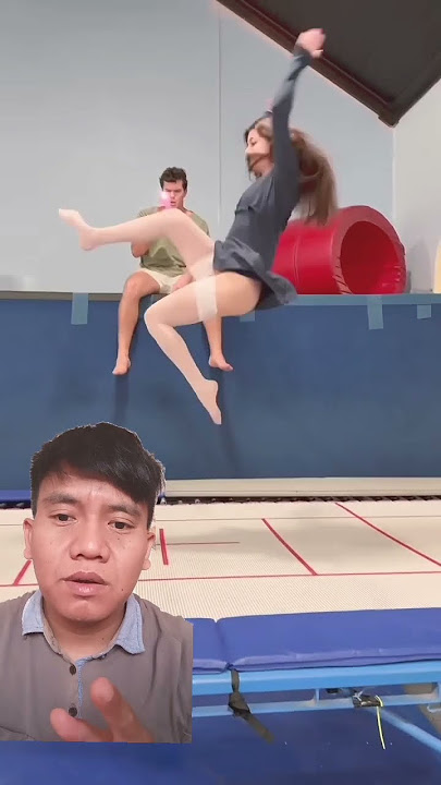 Cewek cantik belajar salto#videoshort #shorts
