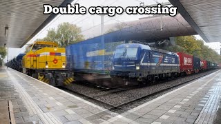 RTBC 193 791 + Strukton 303007 passing by Hilversum Media Park