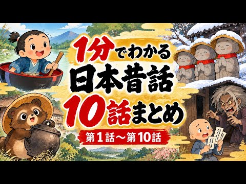 Japanese Folktales in 1 Minute] 10-Story Compilation | Issun