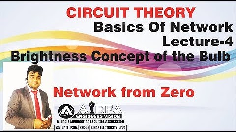 Lecture 4 I Brightness concept of the Bulb I Circuit Theory I GATE  2021 I ESE I BPSC AE  I AIEFA