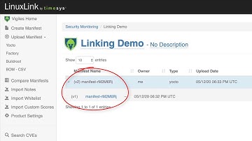 Vigiles User Guide: Using the Manifest Linking Feature