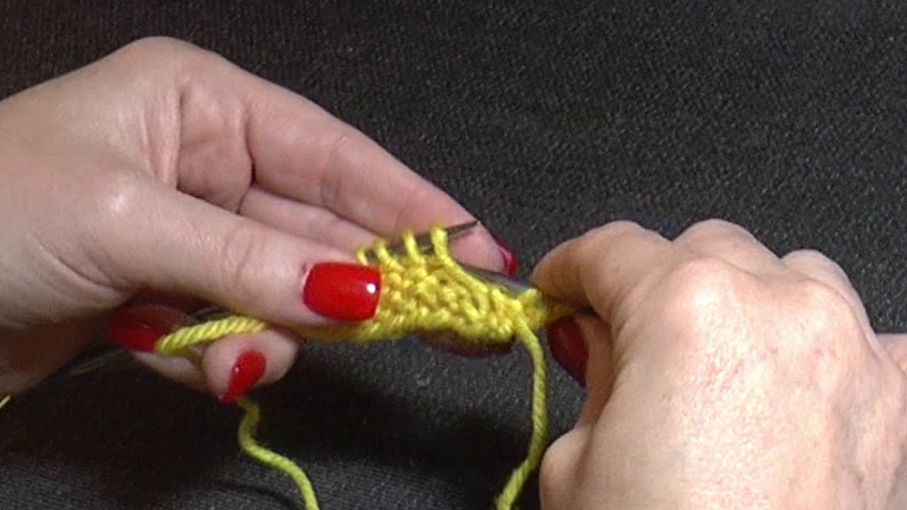 Knitting to the point - p2tog - YouTube