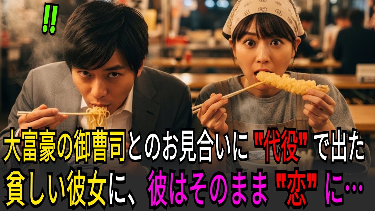 大富豪の御曹司とのお見合いに代役で出た貧しい彼女。街の屋台へ連れていっただけなのに、彼は思わず彼女に惹かれてしまう...｜感動する話｜オーディオブック