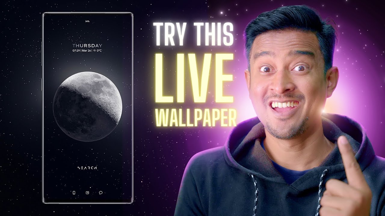 Moon Live Wallpaper Setup + Full Review | KLWP Theme for AMOLED Screens