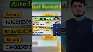 How to auto text formate in excel #altctrlharis #excel #excelshortcut #howtoexcel