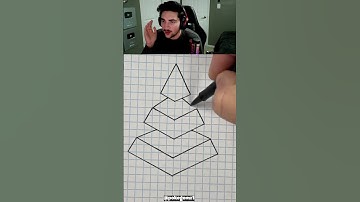 HOW TO DRAW A 3D PYRAMID #shorts