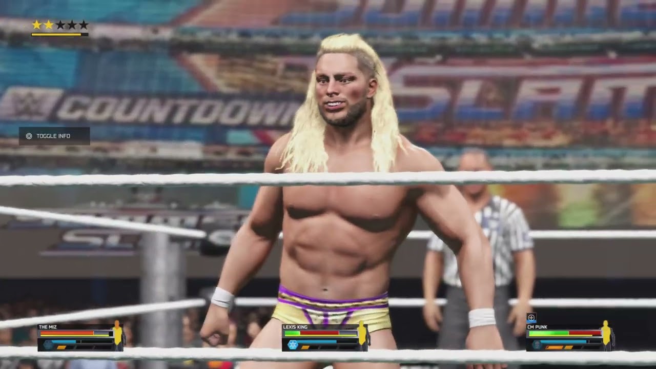 Summerslam New Jersey Lexis King 🆚 The Miz 🆚 CM Punk WWE Intercontinental Championship Match