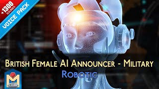 Military AI British Female Announcer Voice Pack (Robotic)