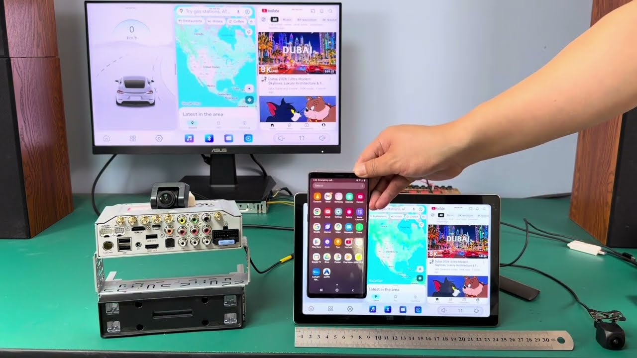 Универсальная автомобильная мультимедийная система Joying с сенсорным экраном QLED диагональю 11,...