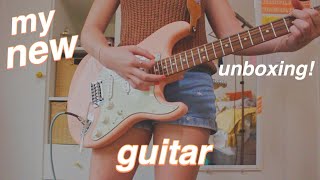 Vignette de la vidéo "I got my dream guitar... | Fender Player Stratocaster Shell Pink Unboxing"