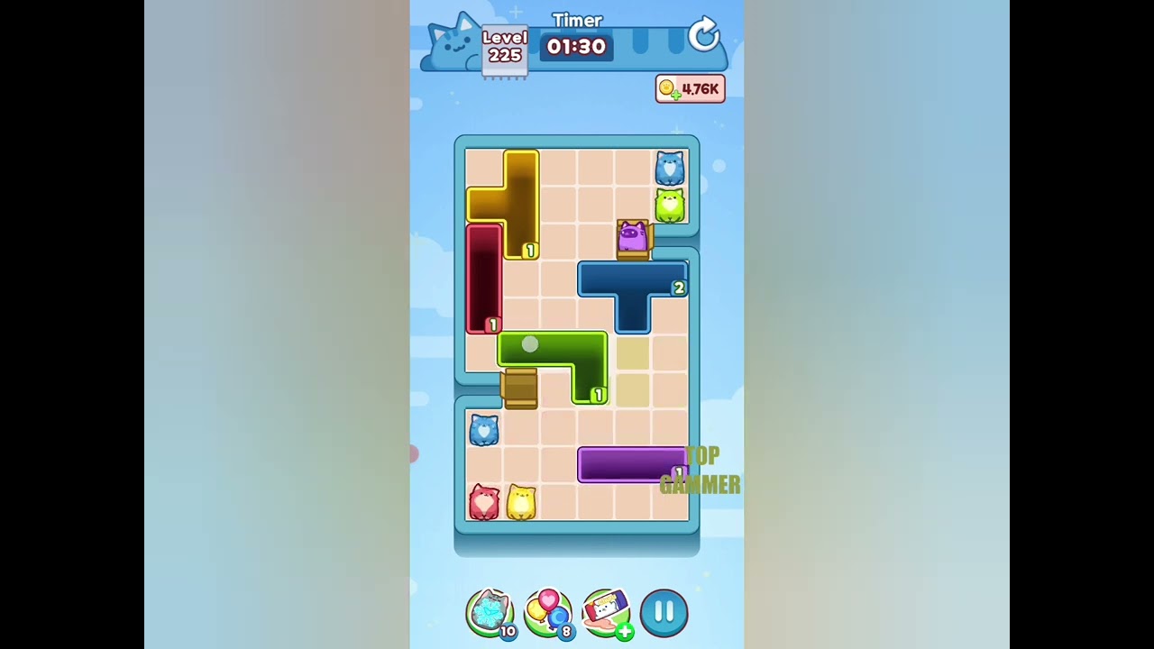 Drop the Cat! level 225 gameplay walkthrough solution