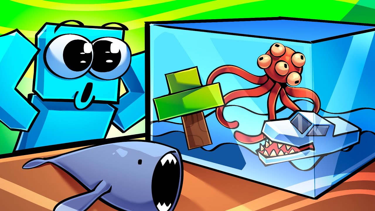 Criei um Aquário de Monstros Marinhos no Minecraft!