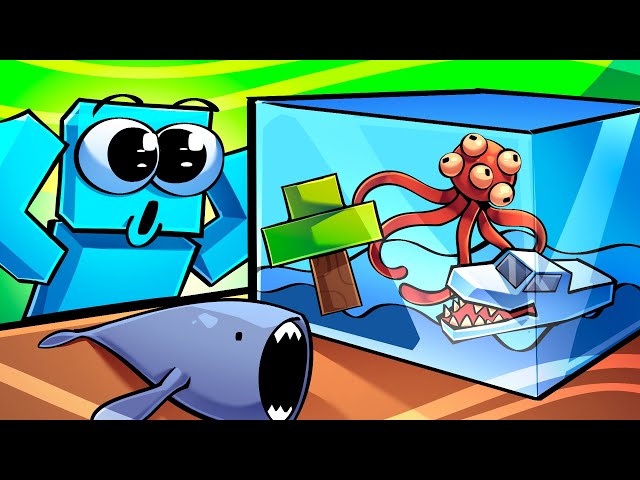 Criei um Aquário de Monstros Marinhos no Minecraft!