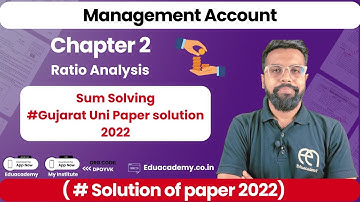 M.Com SEM 1 | Management Accounting | Ratio Analysis | Gujarat University June 2022 Paper Solution