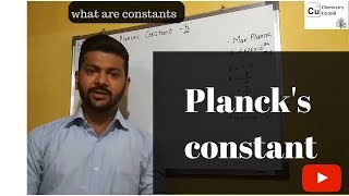 Plancks Constant Constants Series 02